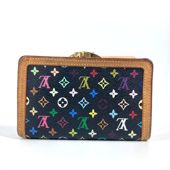 Louis Vuitton Wallet Black Multicolor Noir Porte Monnaie - Picture 1 of 9